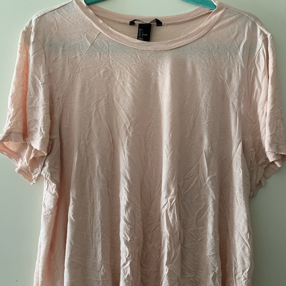 H&M Light Pink Short Sleeve Shirt